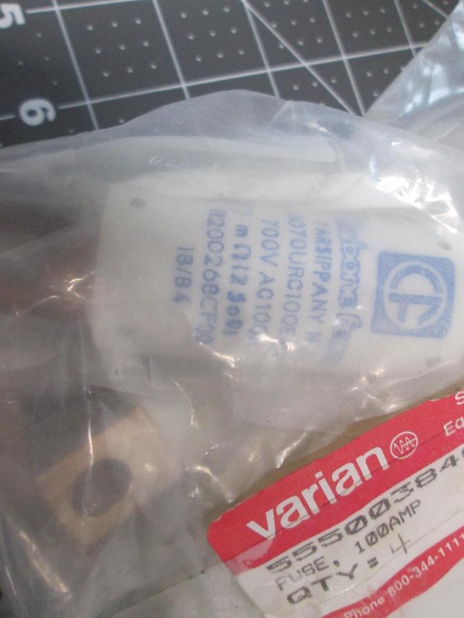 Used Varian, 5550038400, 100A Fuse Lot of 4 New in package