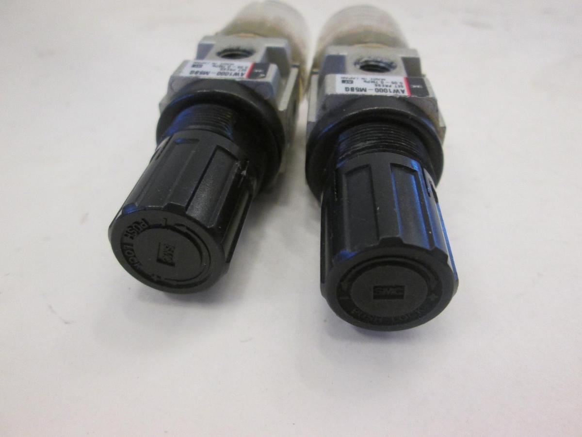 Used SMC, AW1000-M5BG, Filter Regulator, Used, Lot of 2