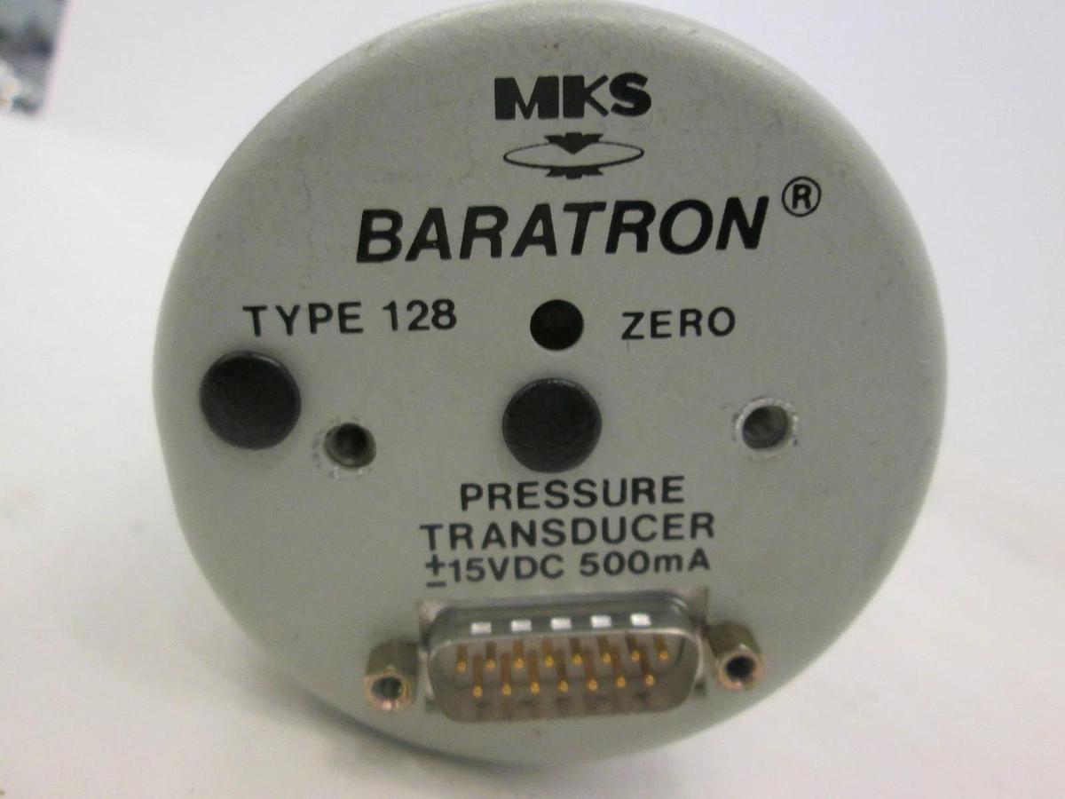 Used MKS, 1000 Torr Baratron Pressure Transducer, 128AA-01000B, Used