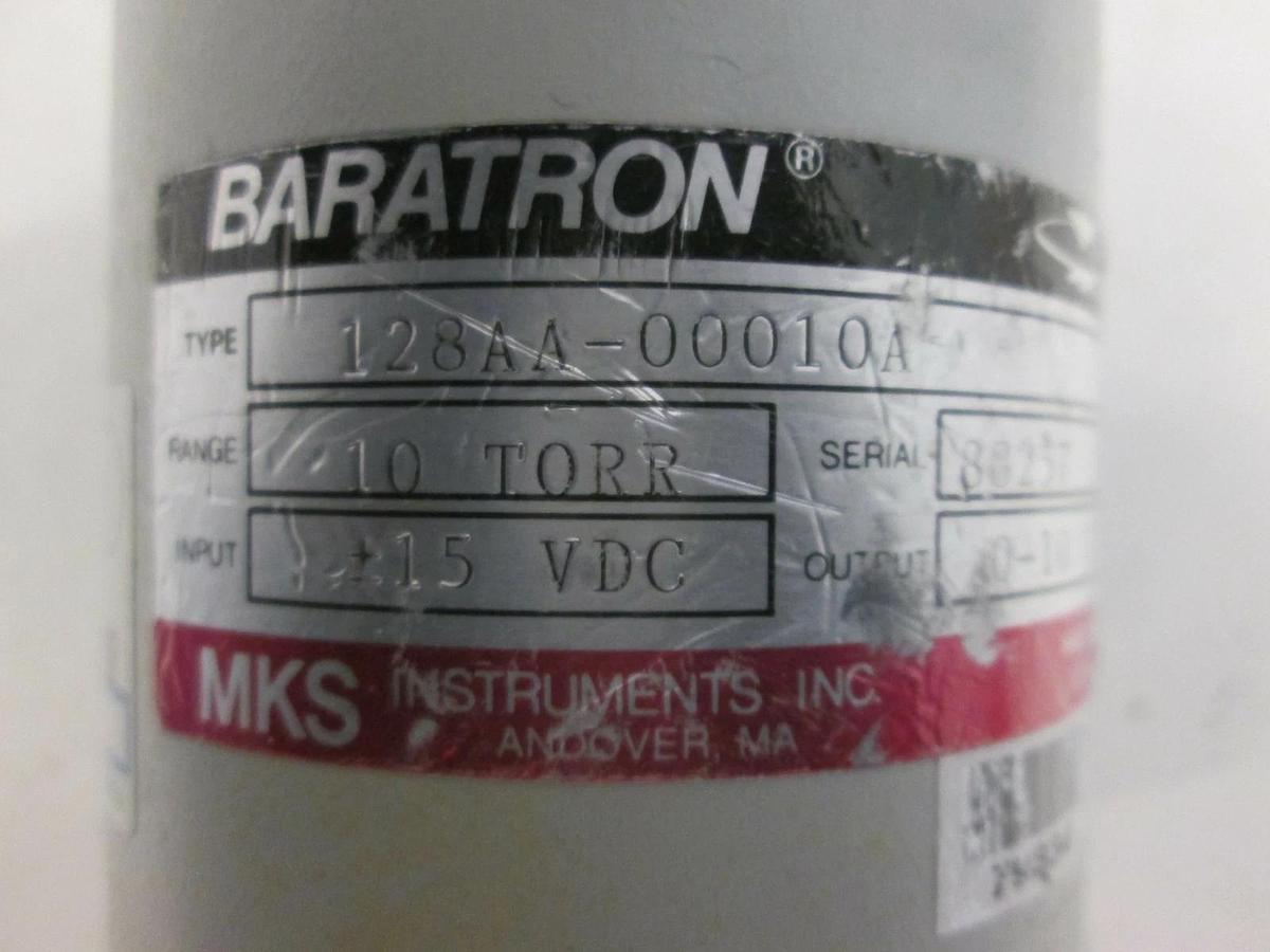 Used MKS, 10 Torr Baratron Pressure Transducer, 128AA-00010A, Used