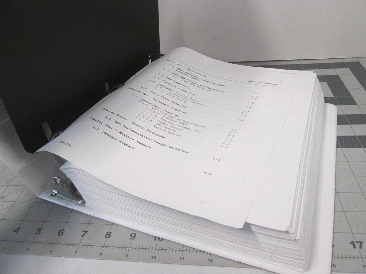 Used Semitool, GEM/SECS 2, 108446,-7,-8, Volume 4, User Manual, Used
