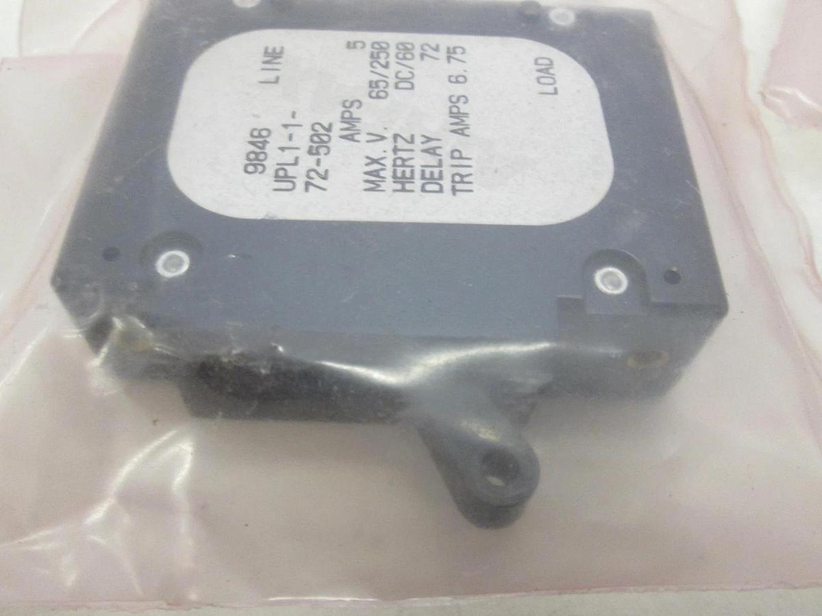 Carling Switch, Circuit Breaker, UPL1-1-72-502, 5A, New, Lot of 2
