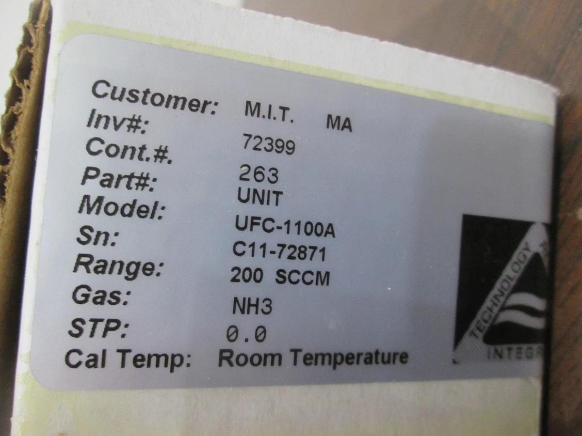 UNIT, UFC-1100A, NH3, 200 SCCM, Mass Flow Controller, New