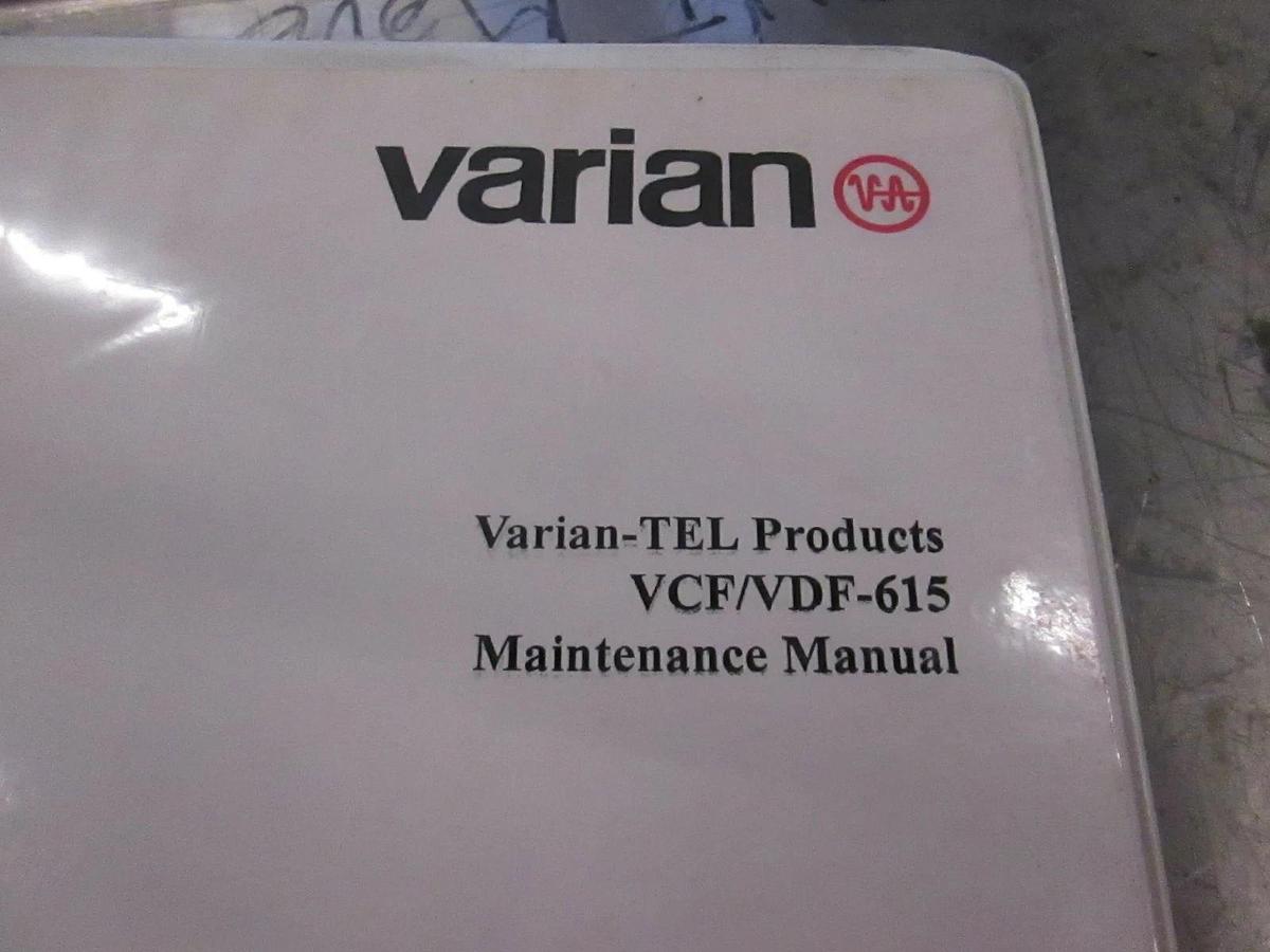 Used Varian-TEL VDF/VCF 615 Series Maintenance Manual, Used
