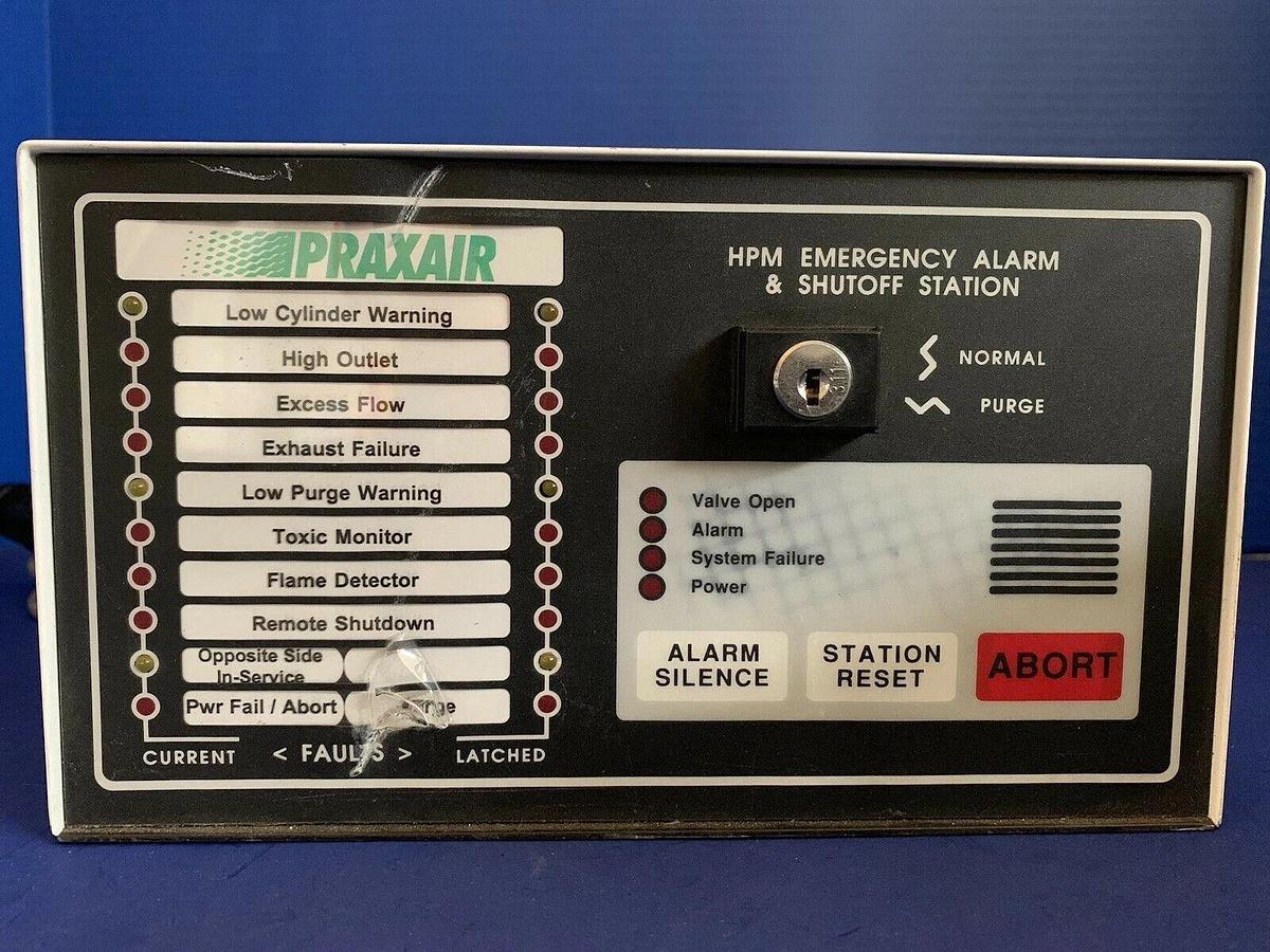 Used Praxair HPM Emergency Alarm and Shutoff Station, Used