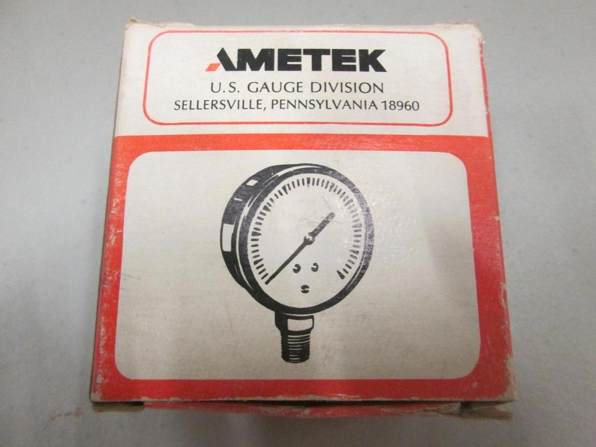 Ametek, P500, 0-3000PSI Gauge, 1/4 male pipe center Back Mount, New