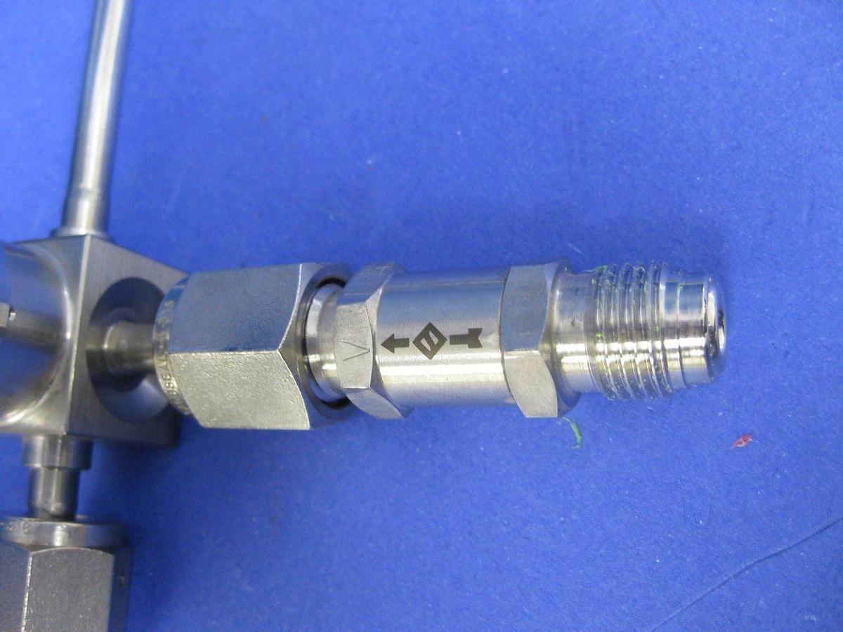 Used Semi-gas Manual Shut Off Flow Valve Assy,  N2 Purge Manifold, 5 Ports, Used