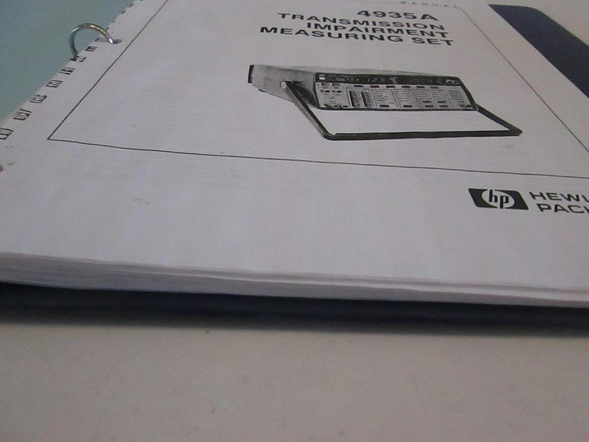Used HP 4935A Transmission Impairment Measuring Set Operating Manual Used