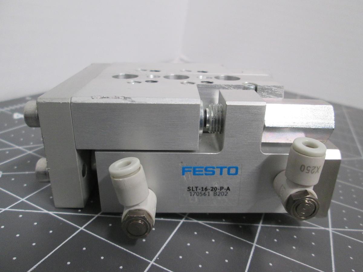 Used Festo SLT-16-20-P-A 170561 Mini Slide Pneumatic Cylinder Actuator Fitting