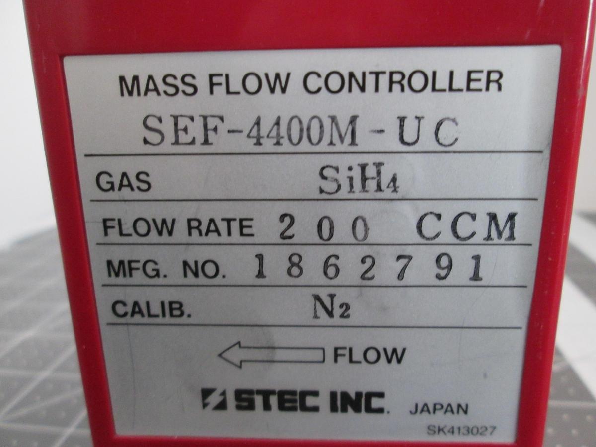 Used STEC, SEF-4400M-UC, Mass Flow Controller 200 SCCM SiH4 Ultra Clean
