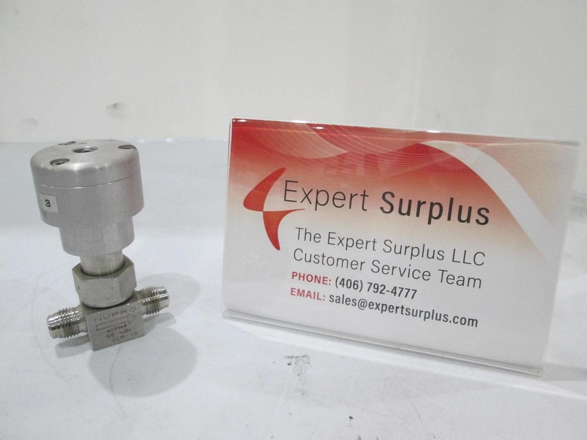 Used Nupro, SS-4BK-VCR-1O, Pneumatic Valve, Used