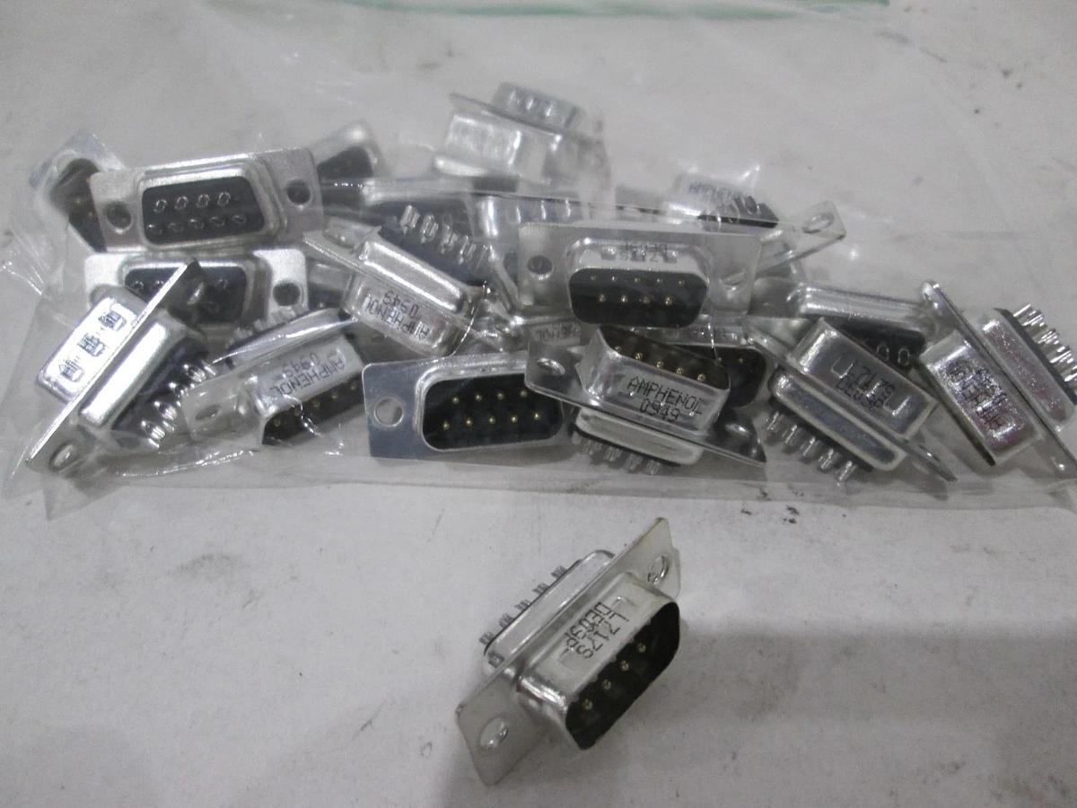 Amphenol, L717SDE09P, Male 9 Pin Connector, New, Lot of 23