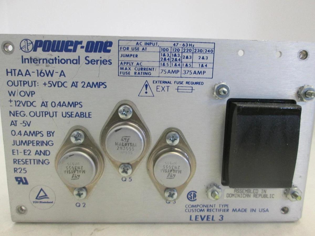 Used Power One, Power Supply, HTAA-16W-A, Used