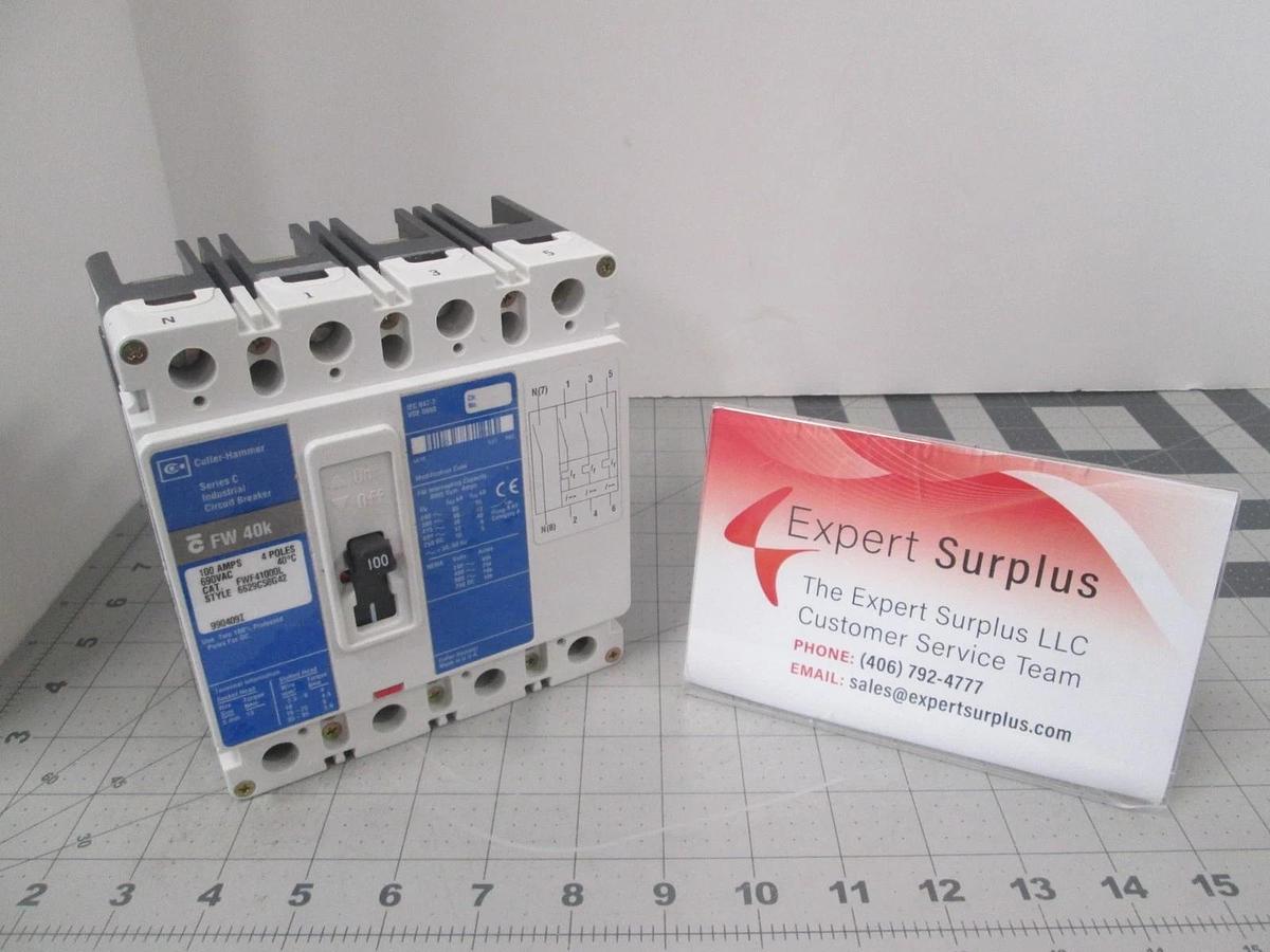 Cutler-Hammer, FWF41000L, Series C, 100A, 690VAC, 4 Pole, New