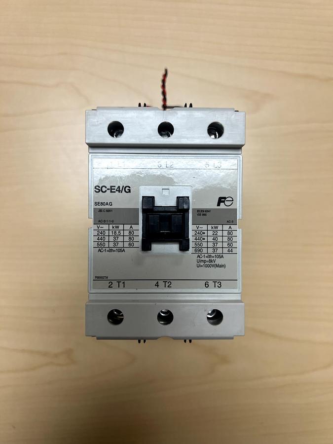 Used Fuji Electric FA, Contactor, SC-E4/G SE80AG, Used