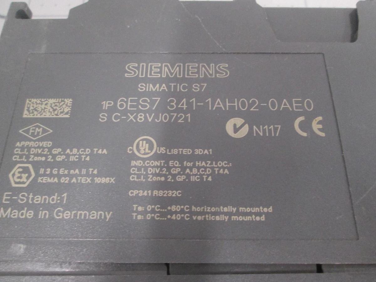 Used Siemens, Simatic S7, 6ES7 341-1AH02-0AE0, Communication Processor, Used