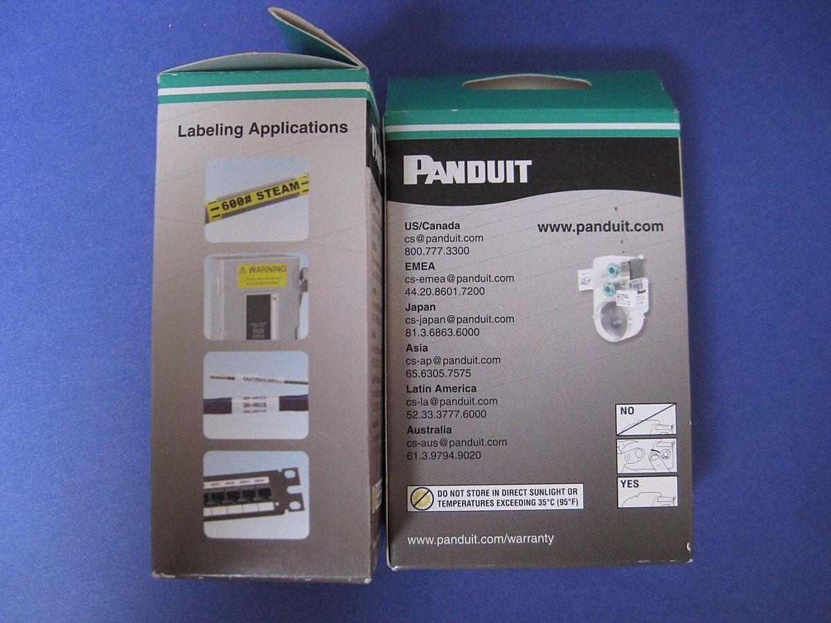Used Panduit C1500X075YJC Polyester Label Cassette, 1.5" x 0.75", Lot of 2