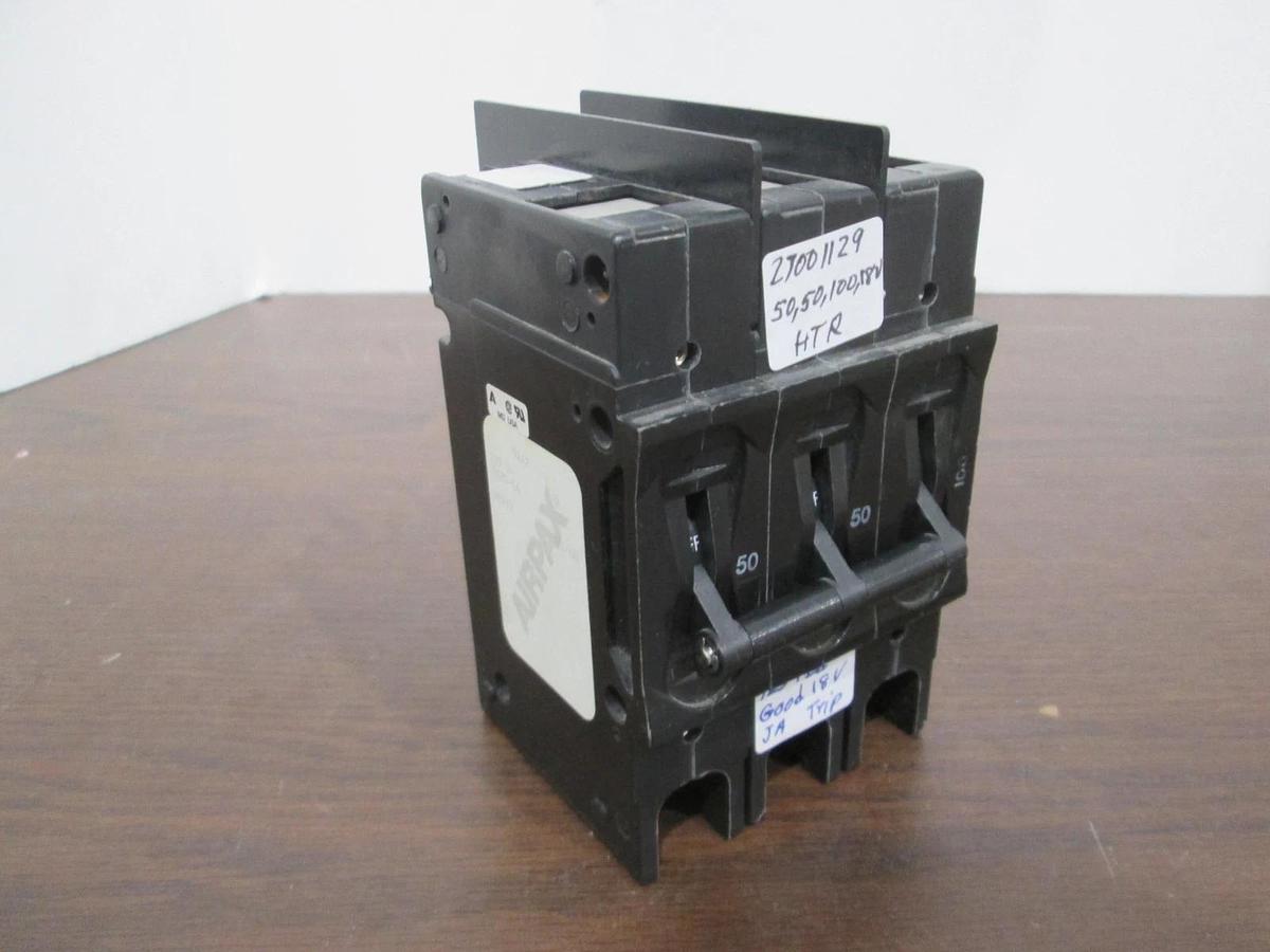 Used Airpax, 219-3-8625-16, 3 Pole Circuit Breaker, 50/50/100A, Used