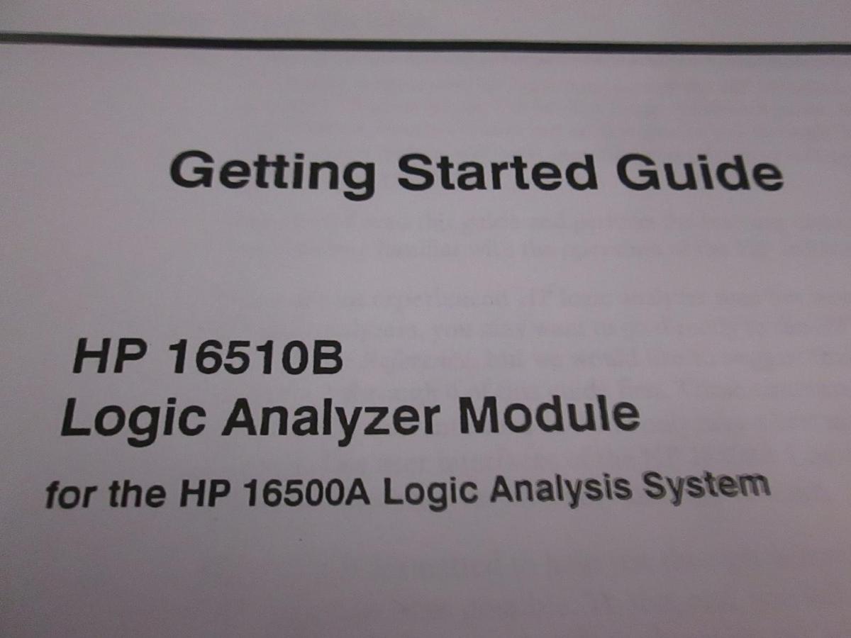 Used HP 16510B Logic Analyzer Module Getting Started Guide, Used