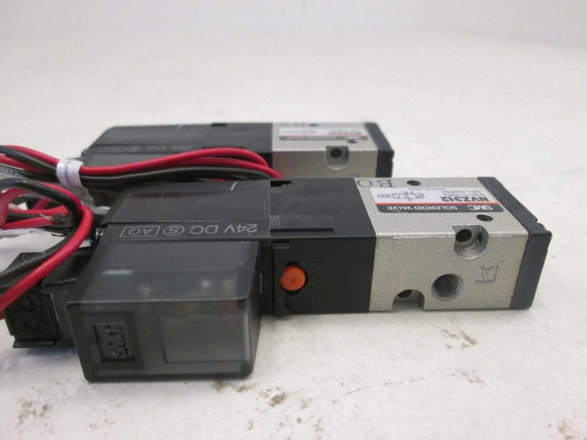 Used SMC, Solenoid Valve, NVZ312, 20-100PSI, .15-.7MPa, Used, Lot of 2