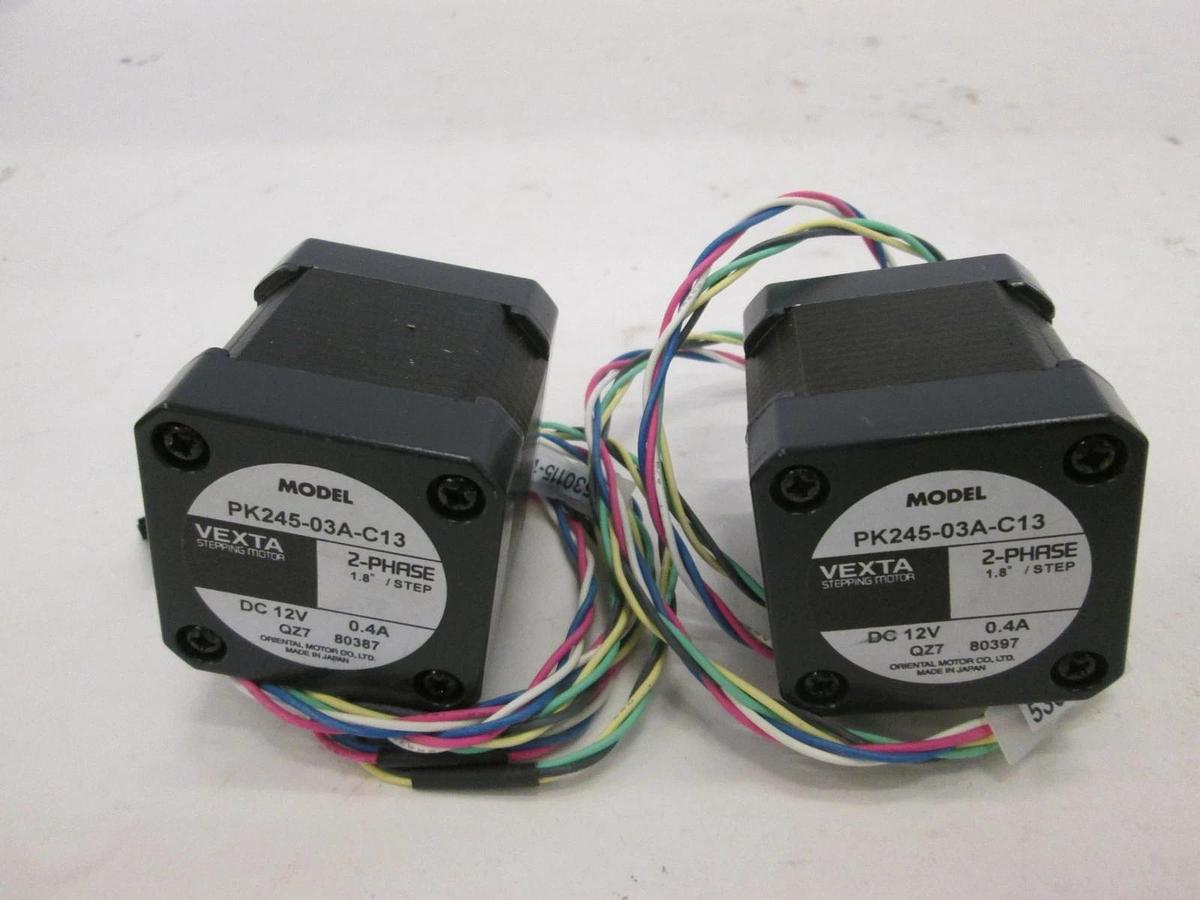 Used Vexta, 2 Phase Stepping Motor, PK245-03A-C13, Used, Lot of 2