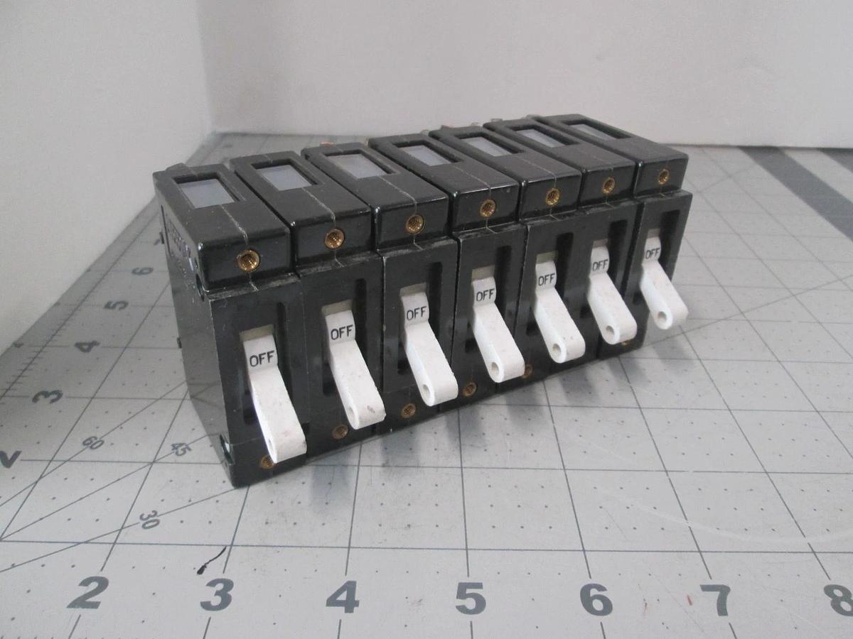 Used Airpax, Circuit Breaker, Single Pole, 205-1-1-66-3-153, Used, Lot of 7