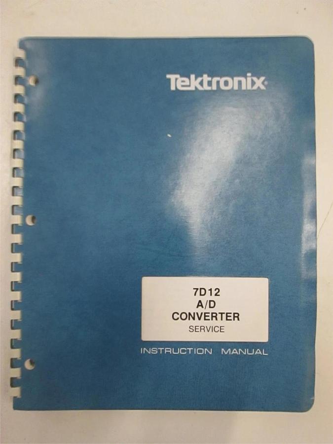 Used Tektronix 7D12 A/D Converter Service Instruction Manual, Used