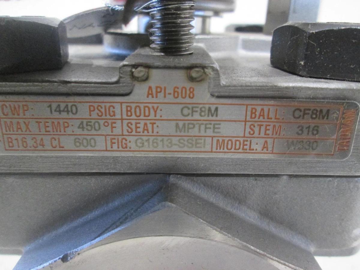 Velan, API-608, Ball Valve, CF8M, 1440 PSIG, 316 Stem, CF8M Body, New