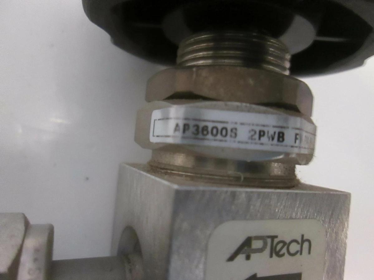 Used Aptech AP3600S 2PWB High Purity Valve 1/4" FVCR, Bottom Port, Used