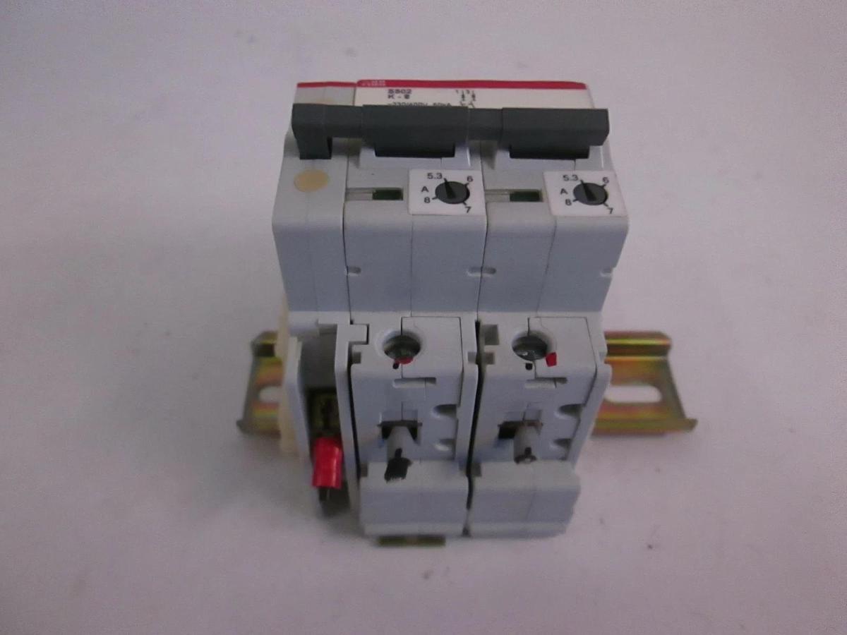 Used ABB S502 K-8 Circuit Breaker, 2Pole, 230/400V 50kA, 690V, Used