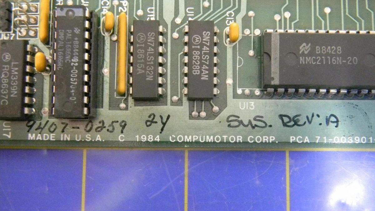 Used Compumotor Corp. 72-004097-001 Rev Z, PCB Assembly, Working When Removed