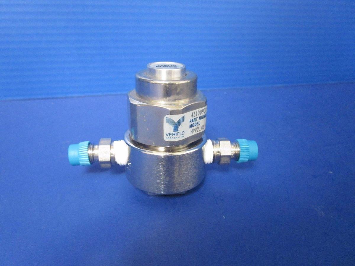 Used Veriflo HPV210S with Purge / Vent Button, 2 Ports - 1/4" Compression, Used