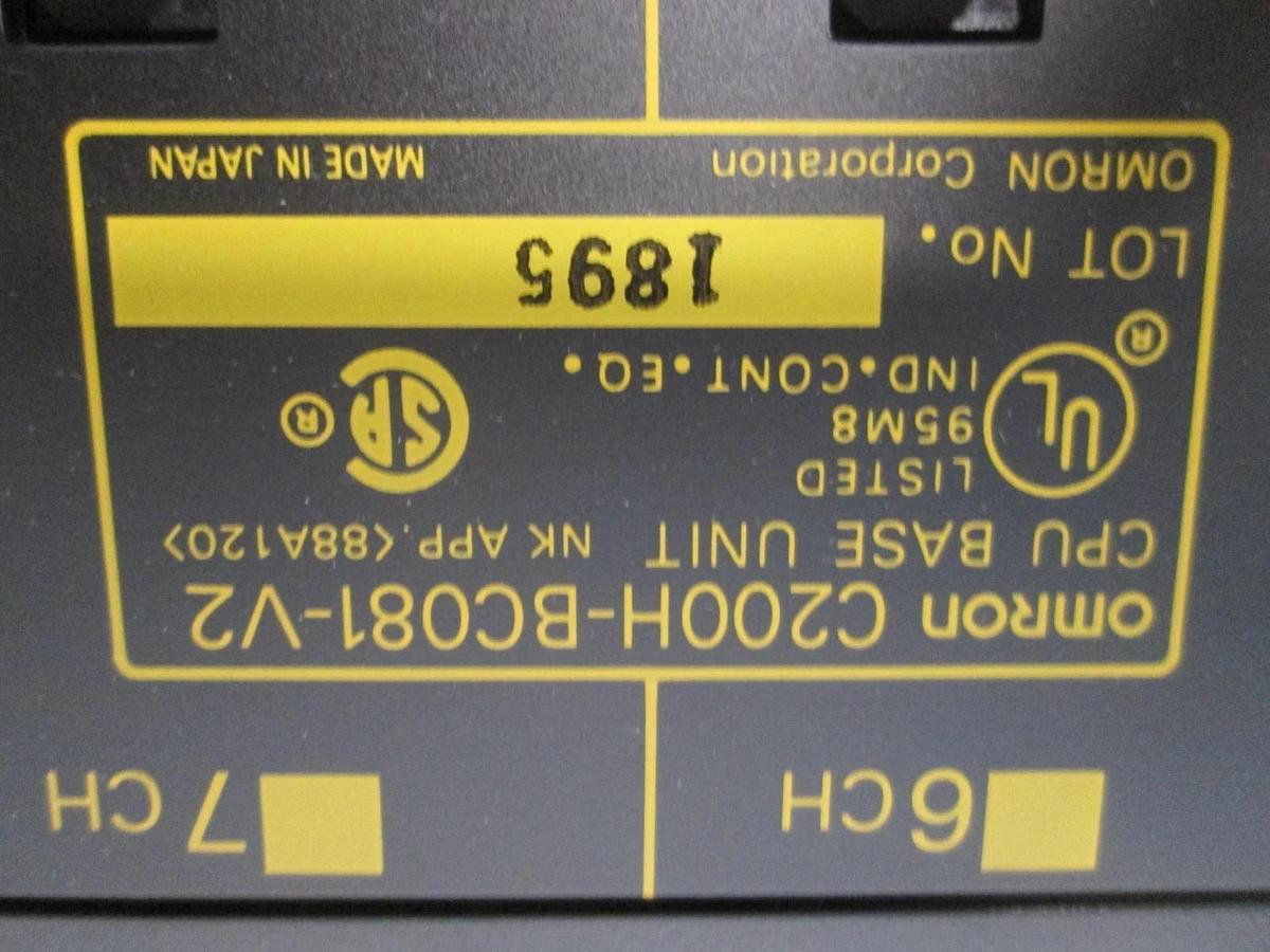 Omron, C200H-BC081-V2, CPU Base Unit, New