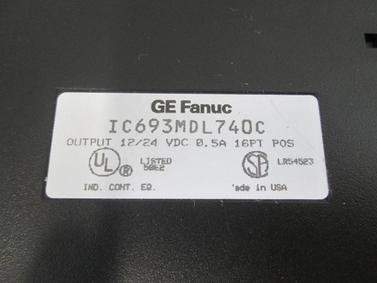 Used GE Fanuc, IC693MDL740C, PLC Output Module, 12/24VDC, 0.5A, Used