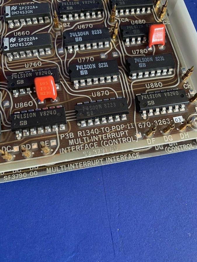 Used Tektronix 670-0705-01 Control (PDP-11) Multi-Interrupt Interface PCB Assy, Used