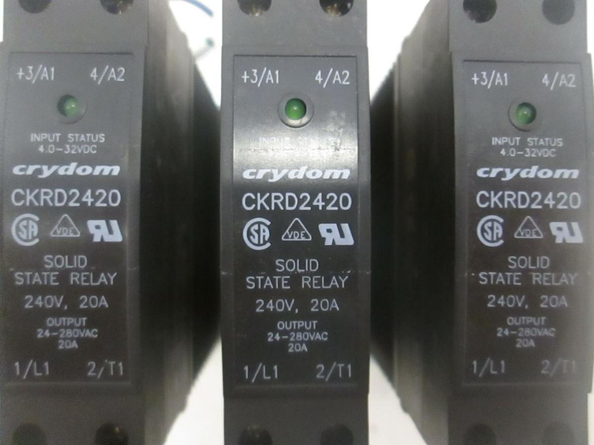 Used Crydom, Solid State Relay, CKRD2420, Used, Lot of 3