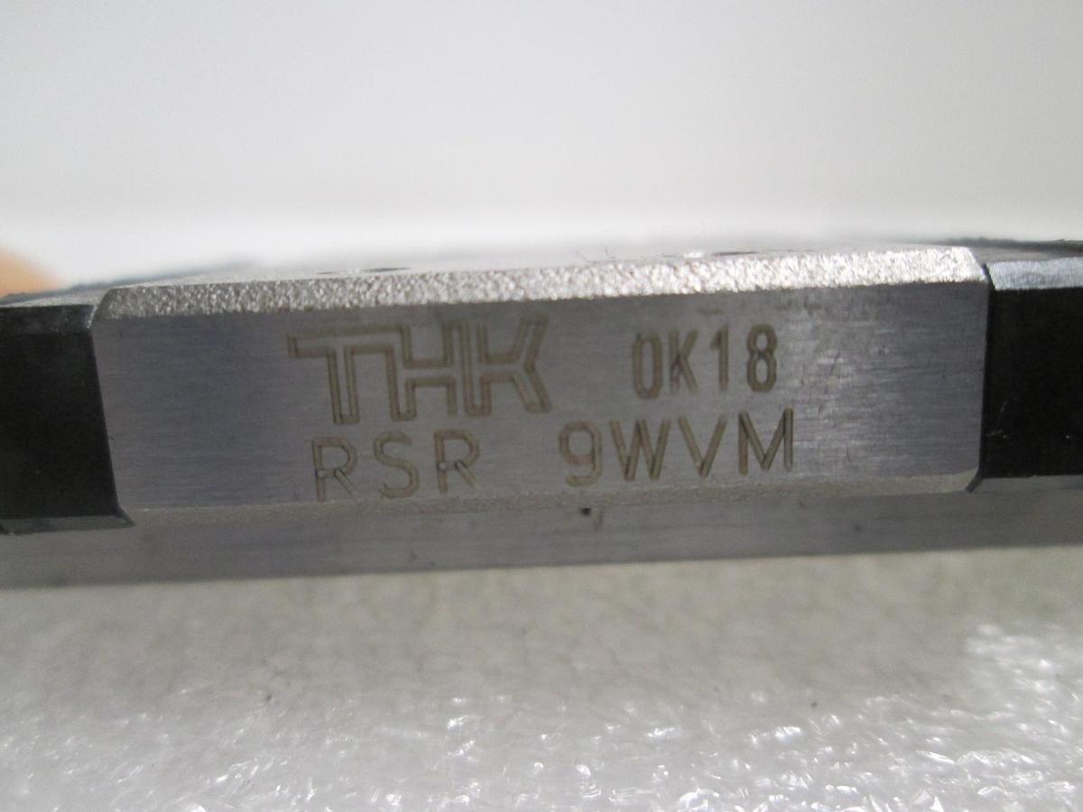 Used THK, RSR 9WVM, Linear Bearing Guide Block w/ Guide Rail, New