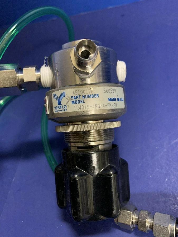 Used Veriflo IR401S-4P8-4-PM-SR Regulator, 1/4"M Swagelock, w/ Gauge, Used