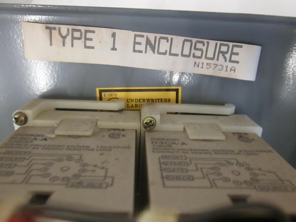 Used Hammond Manufacturing, Type 1 Enclosure, N15731A w/ 2 H3CA Omron, Used