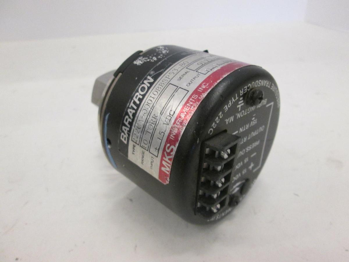 Used MKS, Baratron 10 Torr Pressure Transducer, 222CA-00010BBSP53-80, Used