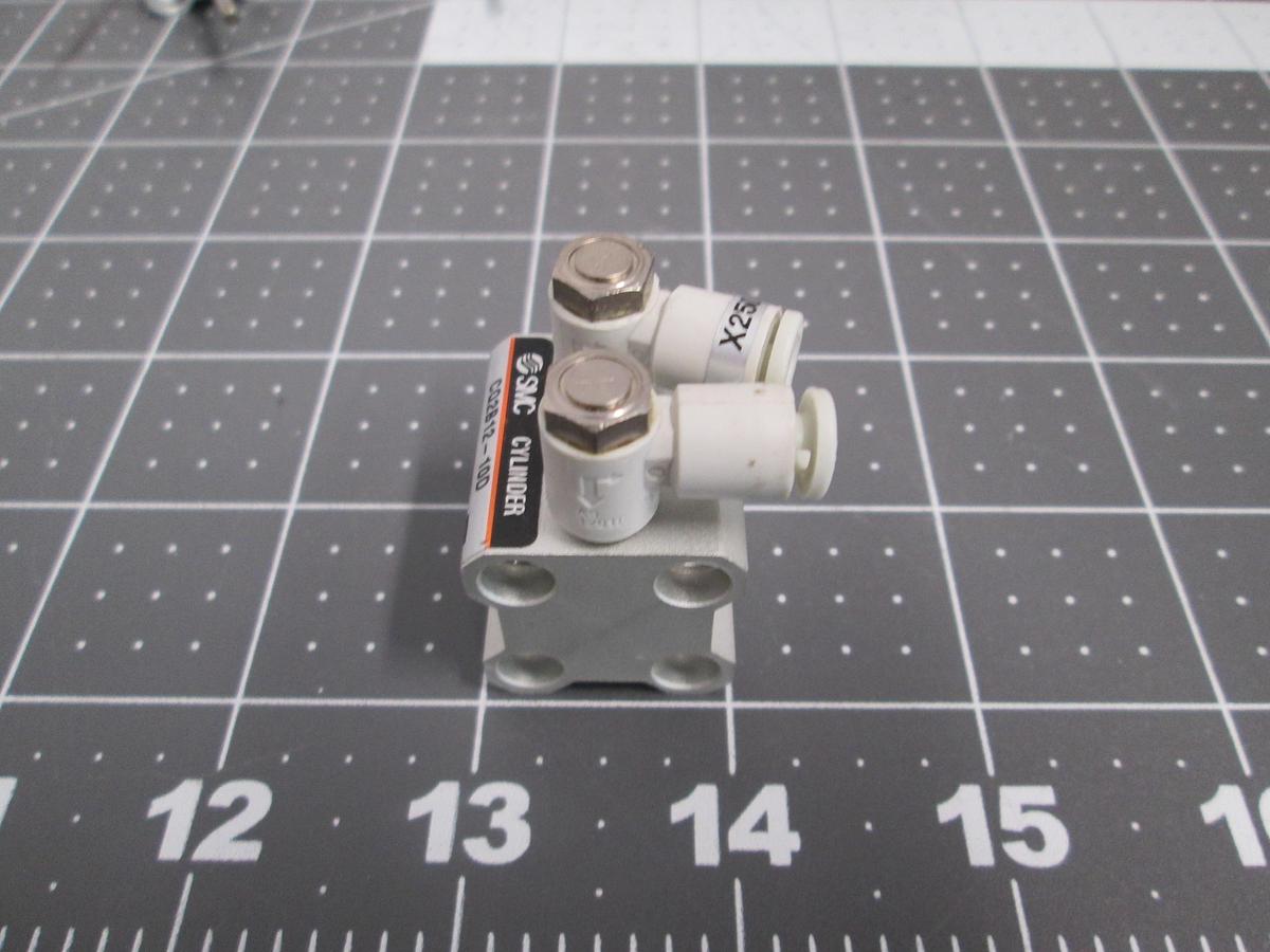 Used Lot of 6 SMC CQ2B12-10D Compact Pneumatic Air Cylinder Block Mix 12mm 10mm