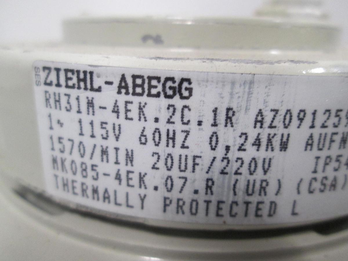 Used Ziehl-Abegg, RH31M-4EK, Centrifugal Fan, Used