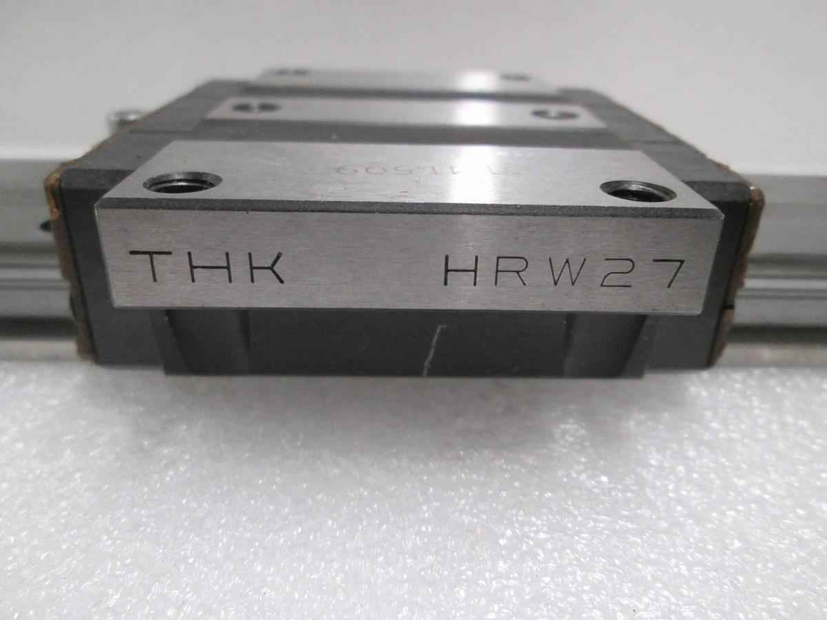 Used THK, HRW27, Linear Bearing Guide Block w/ Guide Rail, Used