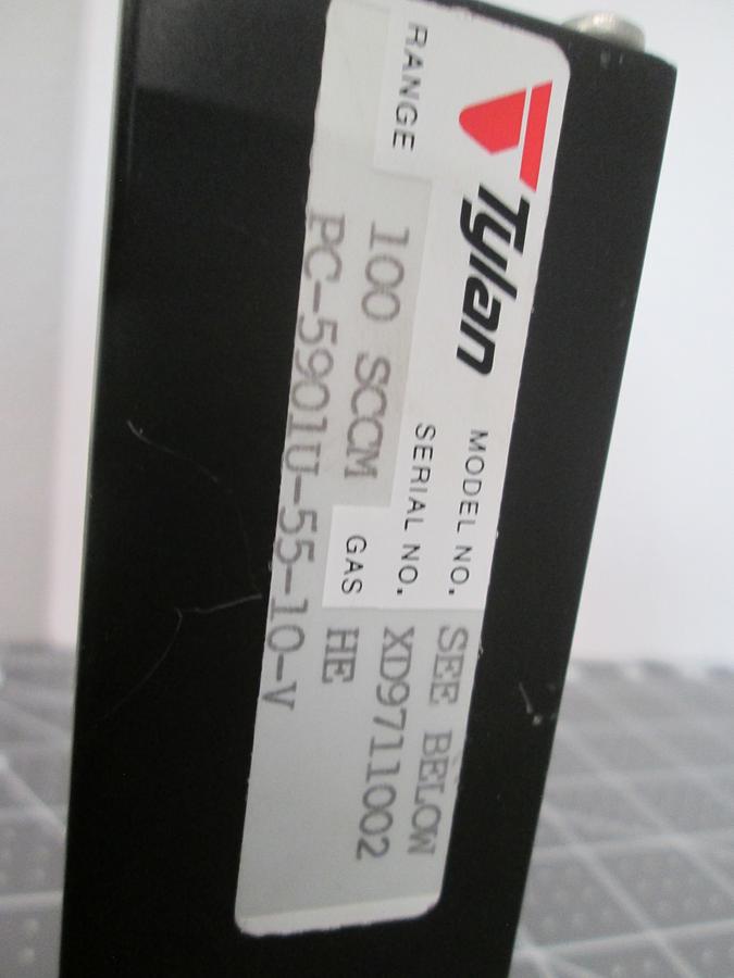 Used Tylan, 5900 Series Mass Flow Controller,PC-59010-55-10-V, 100 SCCM He
