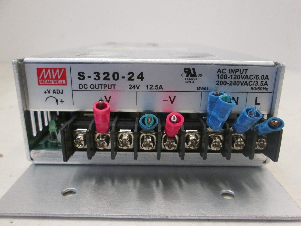 Used Mean Well, Switching Power Supply, S-320-24, 24V, 12.5A, Used