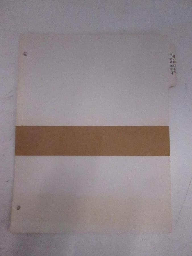 Used Dranetz TM-106705-ADD Instructions For Repair Order, Options 101/102, Used