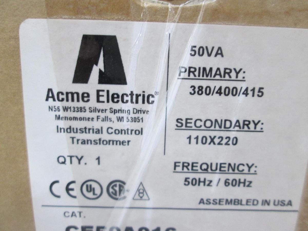 Used Acme Electric, CE50A016, Industrial Control Transformer, New