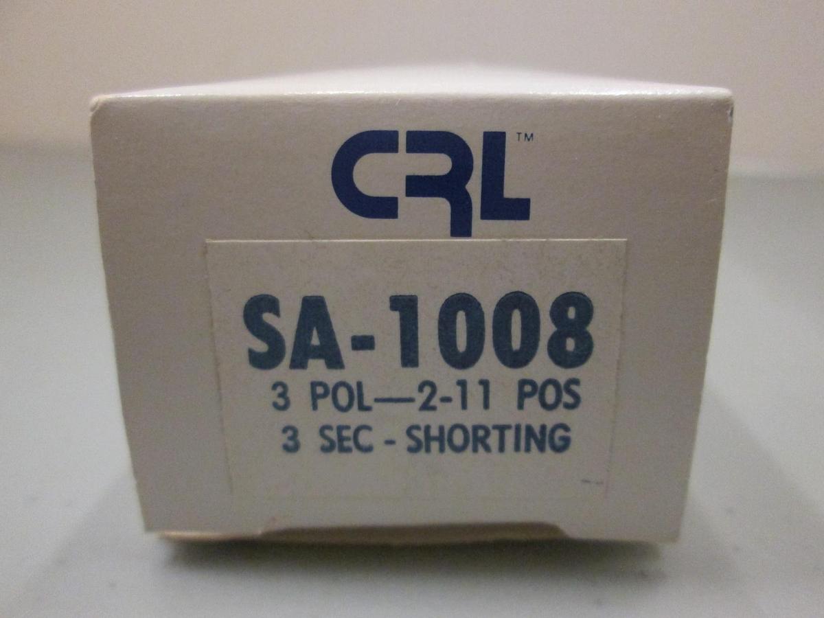 Used CRL Components Rotary Switch SA-1008, 3 Pole, 2-11 Positions, NEW