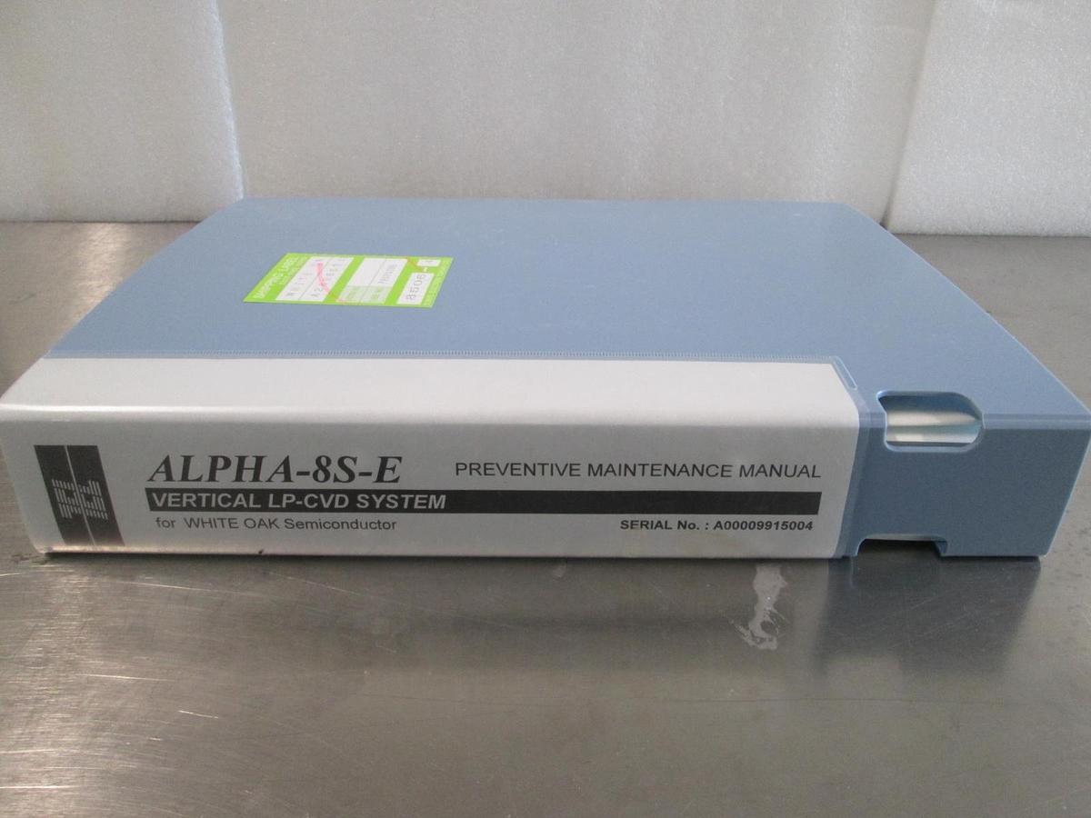 Used Tokyo Electron, ALPHA-8S-E, LP-CVD, Preventative Maintence Manual, Used