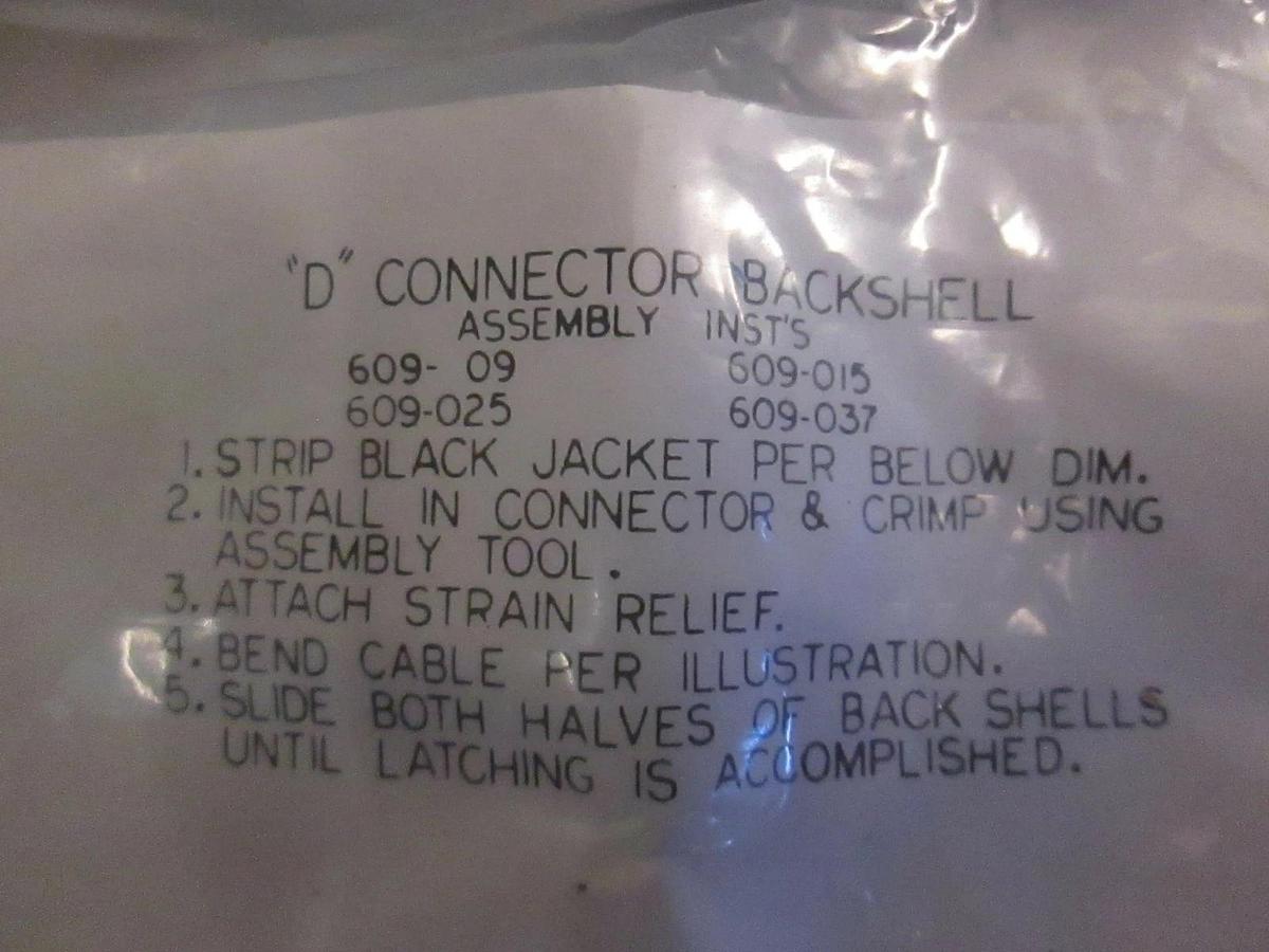 TB Ansley "D" Connector Back shell Assy, NIP, Lot of 22
